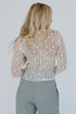 Sheer Floral Lace Long Sleeve Slim Fit Top